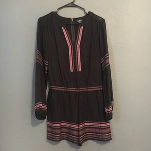 LOFT BLACK WITH RED AND WHITE TRIM ROMPER